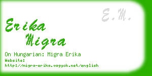 erika migra business card